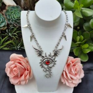 Collar Ojo De Dragón con Púas