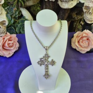 Collar Gothic Bat Cross