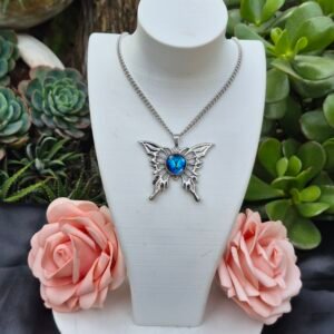 Collar Mariposa Ojo Azul