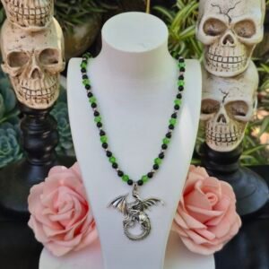 Collar Dragón Cuentas Verde