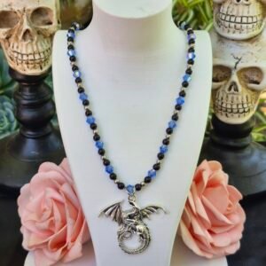 Collar Dragón Cuentas Azul