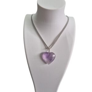 Collar Dije Corazón Amatista
