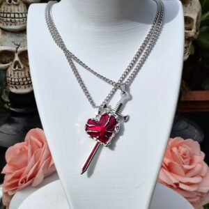 Collar Duo corazón y espada