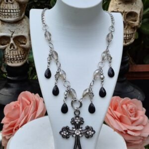 Collar Cruz del Abismo Negra