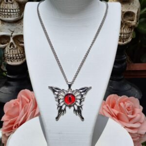 Collar Mariposa Ojo Rojo